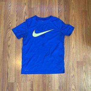 BLUE MENS NIKE DRIFIT SHIRT